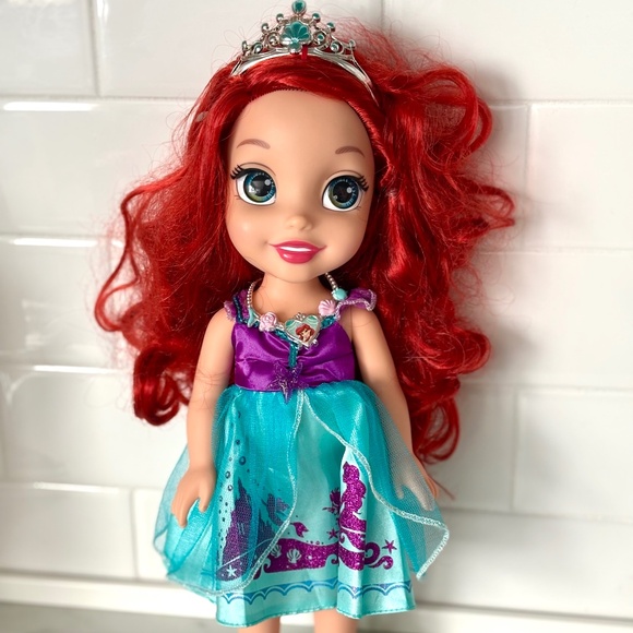 My First Disney PRINCESS ARIEL Toddler Toy Doll 14" Tiara Necklace Shoes Dress - Picture 1 of 12